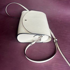 White Faux-Leather Day Purse